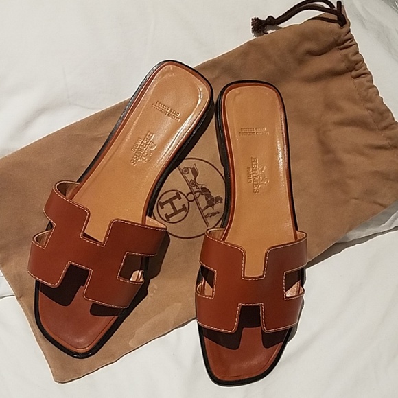 Hermes Shoes - Hermès Oran Sandals Size 38.5 EUC